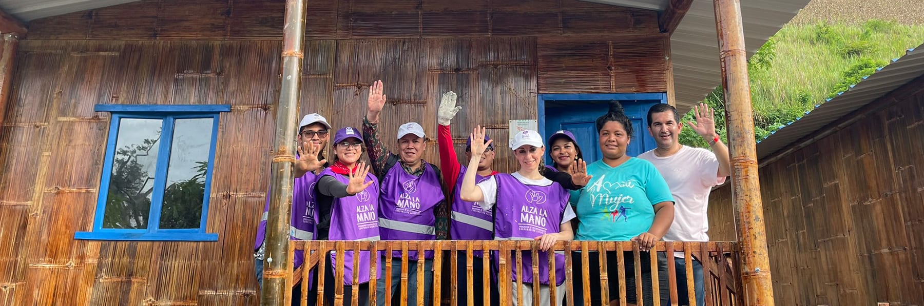 Casas de bambú construidas en Tonchigüe, Esmeraldas